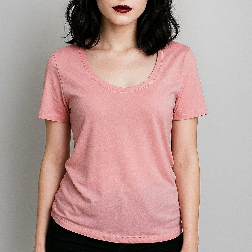 Double Zero Super Soft Pink Casual Short Sleeve Tshirt